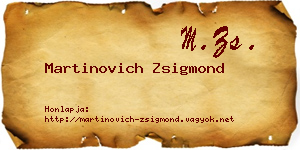 Martinovich Zsigmond névjegykártya