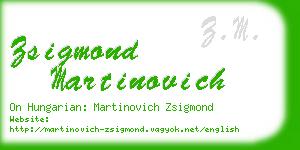 zsigmond martinovich business card